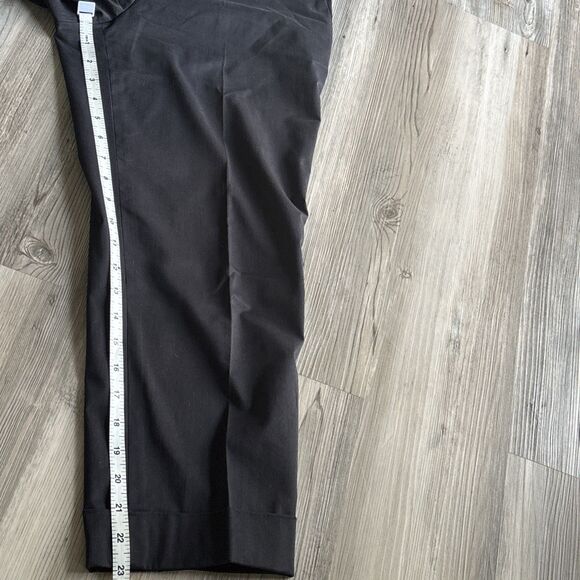 Ann Taylor Black Cotton Blend Dress Pants Ankle Length Cuffed Bottom Size 6P - Picture 6 of 8